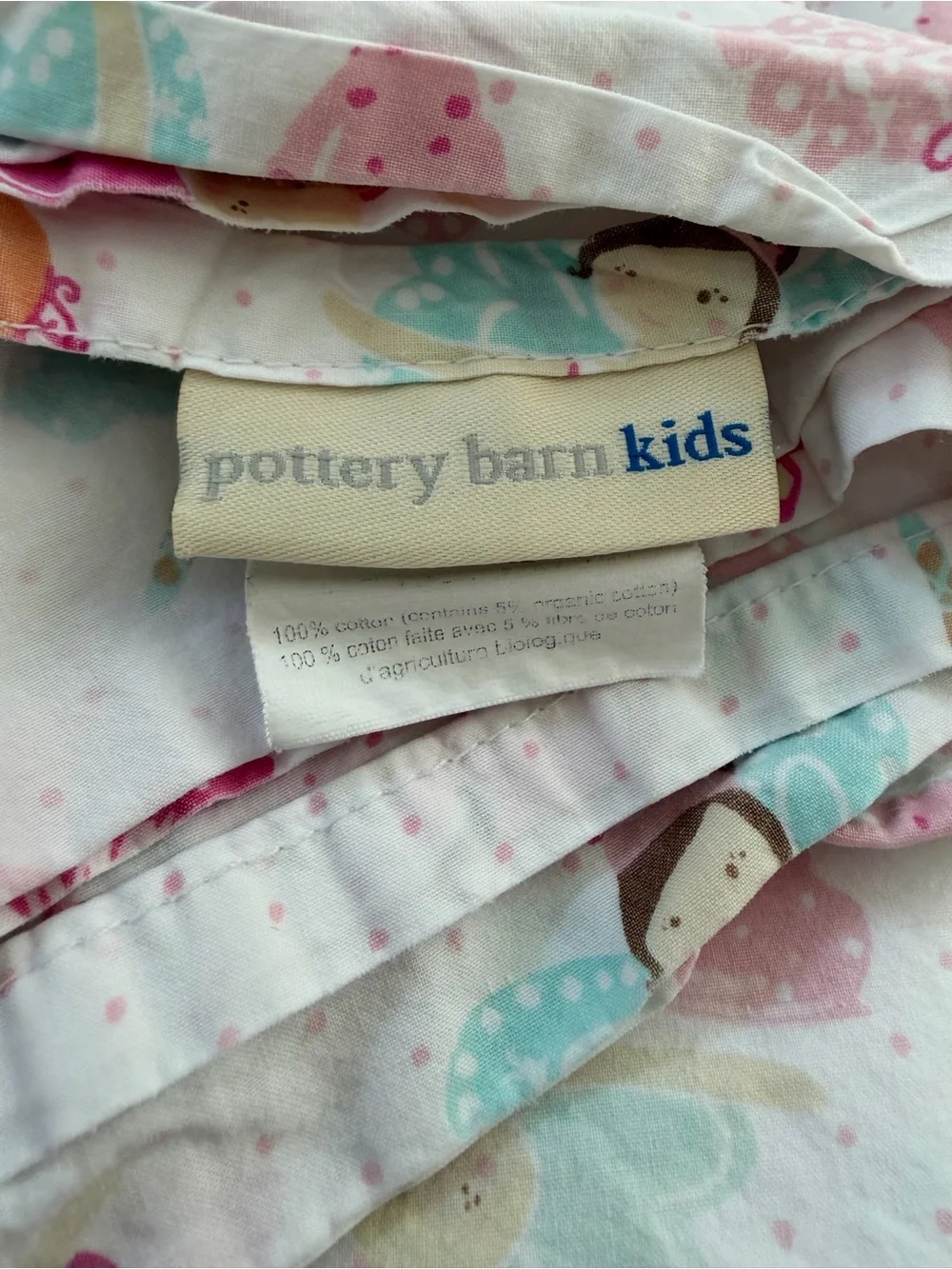 Pottery Barn Kids Ballerina Fairies Twin Flat Sheet & Pillowcase